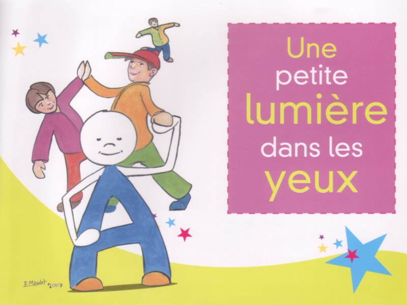 Couverture de notre livret : une petite lumière dans les yeux
